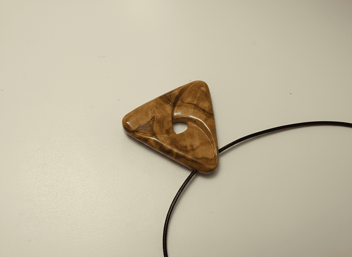 Pandantiv Triunghi cu Orificiu Măslin